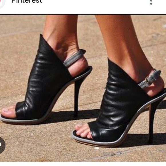 Balenciaga glove snake embossed sandals heels red black 36 - Picture 13 of 15